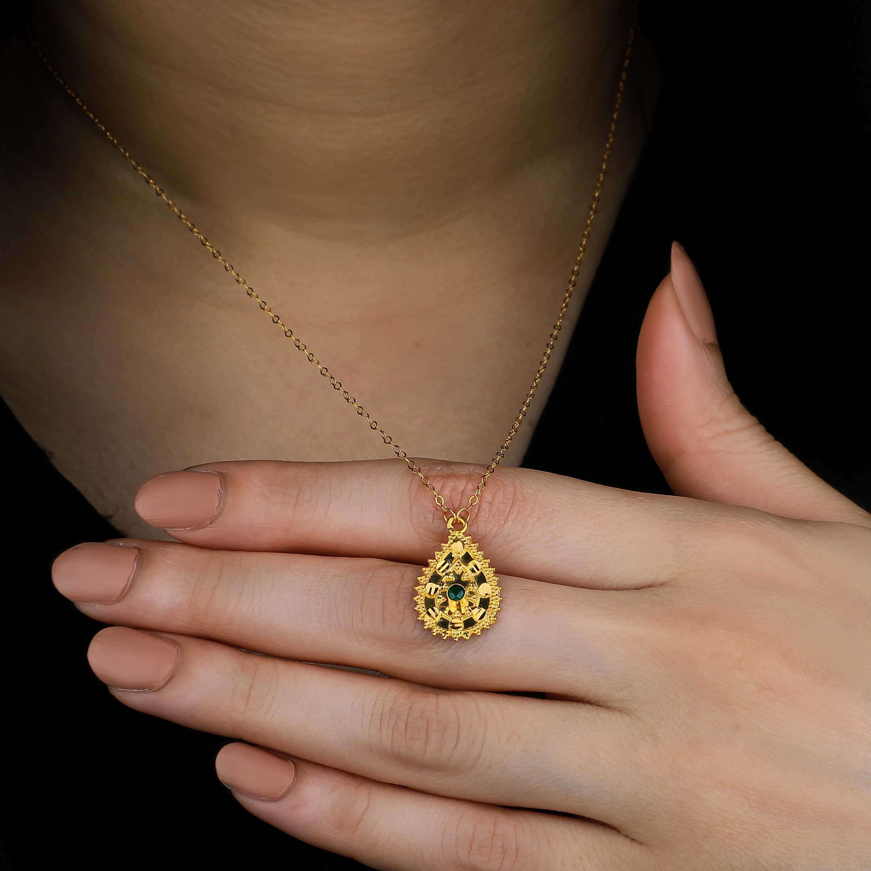 21 karat gold choker, made in Turkey - (H-0837)